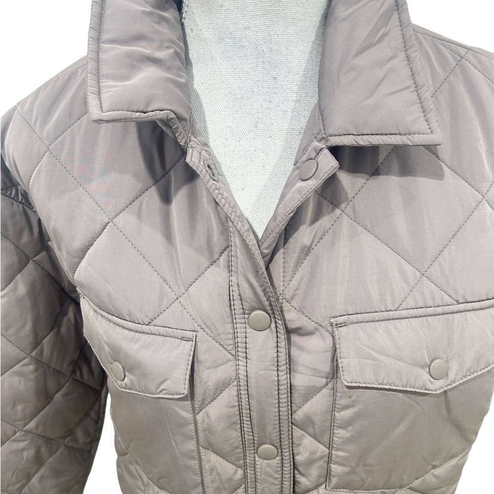 Free Country trailblazer Quilted Utility Shacket Jacket Taupe size small - Picture 7 of 11